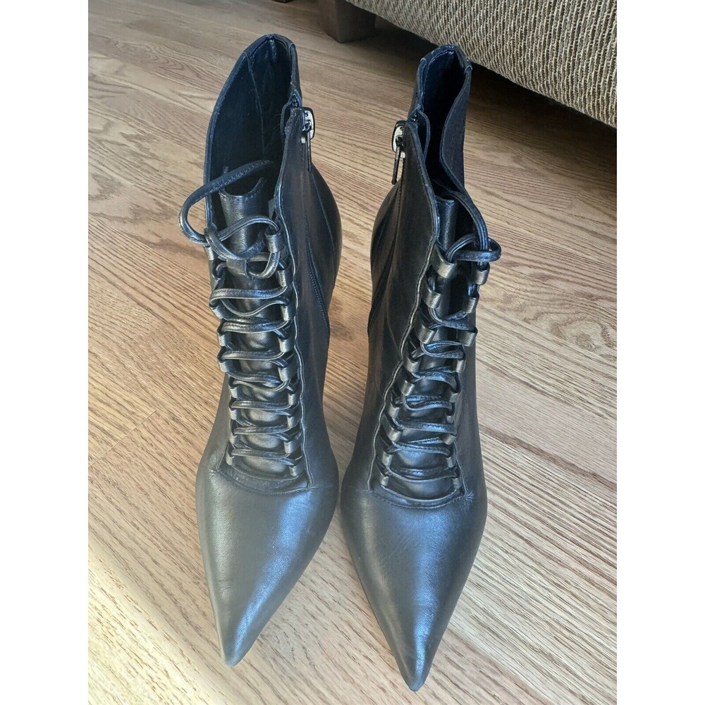 ALDO Jonasson Lace Up Ankle Booties Stiletto‎ Heels Women’s Size 7 Made Brazil
